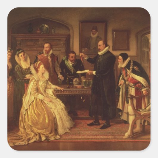 William Gilberd Quadratischer Aufkleber (Vorderseite)