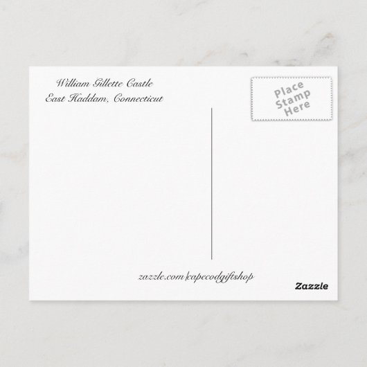 William Gillette Castle Postcard Postkarte (Rückseite)