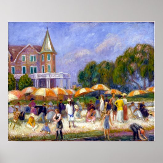 William Glackens Beach Umbrellas am Blue Point Poster (Vorne)