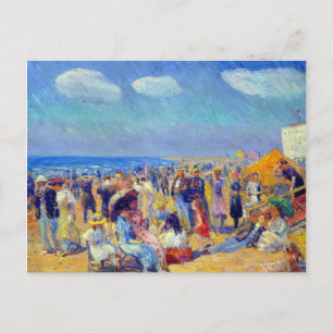 William Glackens Crowd am Meer Postkarte