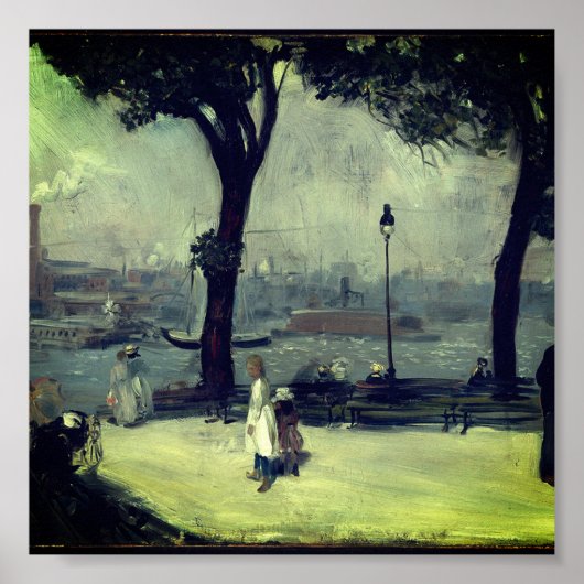 William Glackens - East River Park (c. 1902) Poster (Vorne)