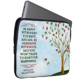 William Gladstone Inspiration Zitat "Glück" Laptopschutzhülle (Vorne Rechts)