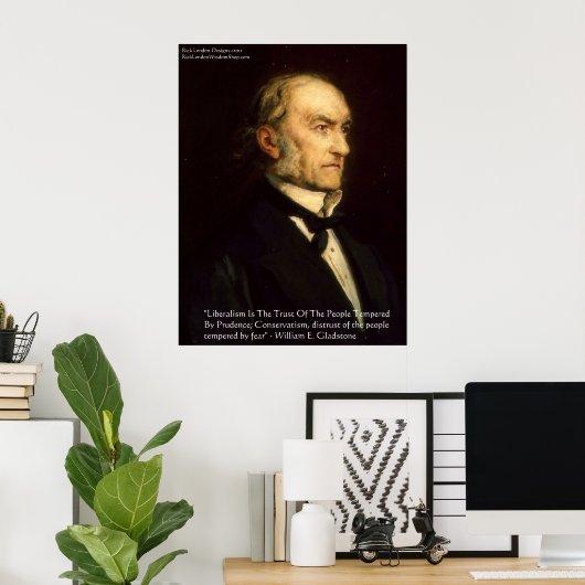 William Gladstone Poster "Liberals & Conservative" (Heimbüro)