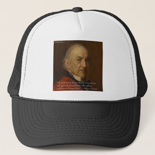 William Gladstone & Power von Zitat zur Liebe Truckerkappe (Vorderseite)