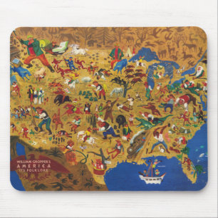 William Groppers Amerika - Cartoon Folklore Mousepad