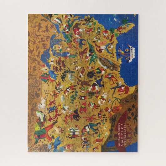 William Groppers Amerika - Cartoon Folklore Puzzle (Vertikal)
