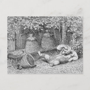 William H. Beard - Bear Stung by Bees Postcard Postkarte