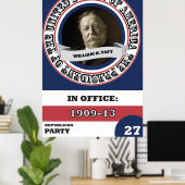 William H. Taft Presidential History Retro Poster (Heimbüro)