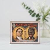 William H. West, Big minstrel Jubilee, 'Billy Van' Postkarte (Stehend Vorderseite)