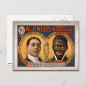 William H. West, Big minstrel Jubilee, 'Billy Van' Postkarte (Vorne/Hinten)
