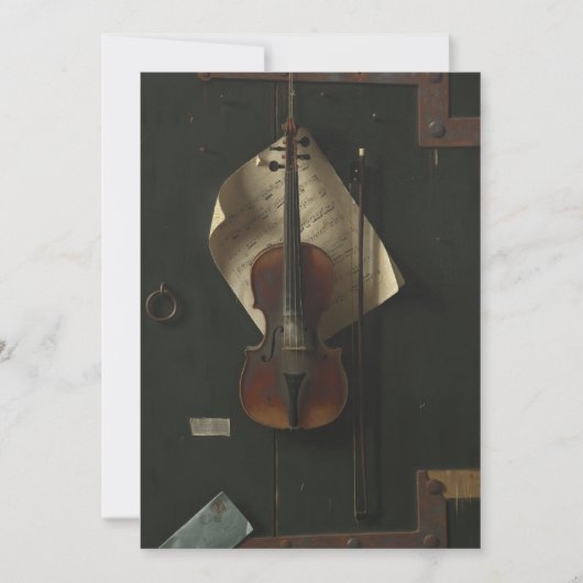 William Harnett Die alte Violine Einladung (Vorderseite)