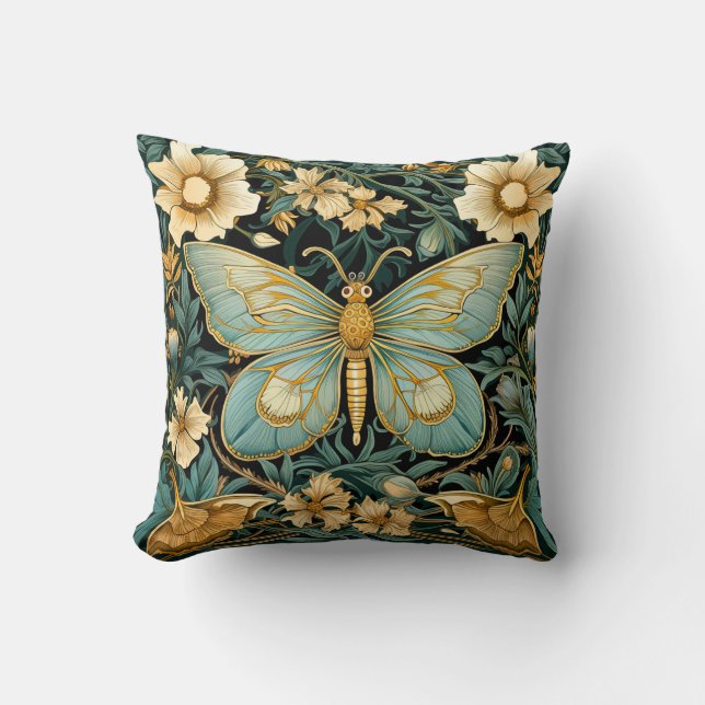 William Harris Butterfly Art Pillow Kissen (Vorderseite)