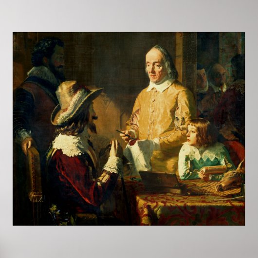 William Harvey demonstriert Charles I Poster (Vorne)