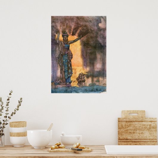 William Heath Robinson - Singapur Poster (Küche)