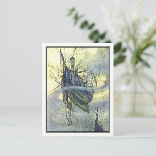 William Heath Robinson - Vintag Shipwreck Postkarte (Stehend Vorderseite)