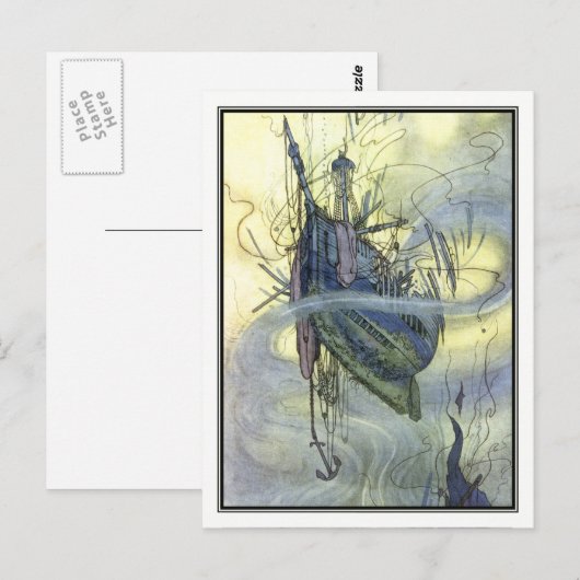 William Heath Robinson - Vintag Shipwreck Postkarte (Vorne/Hinten)
