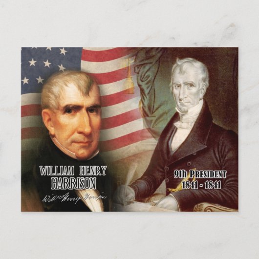 William Henry Harrison - 9. Präsident der USA Postkarte (Vorderseite)