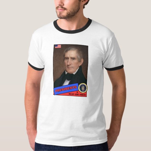 William Henry Harrison Baseball Card T-Shirt (Vorderseite)