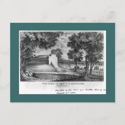 William Henry Harrison Grab, North Bend, Ohio Postkarte (Vorderseite)