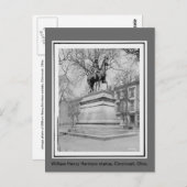 William Henry Harrison Statut, Vintages Foto Postkarte (Vorne/Hinten)