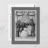 William Henry Harrison Todebed Postkarte (Vorne/Hinten)