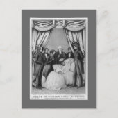 William Henry Harrison Todebed Postkarte (Vorderseite)