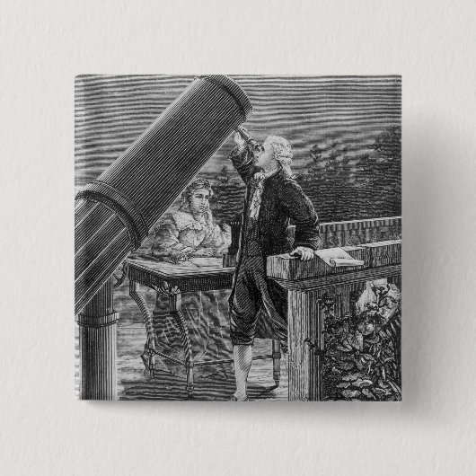 William Herschel entdeckt den Planeten Uranus Button (Vorderseite)