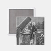 William Herschel entdeckt den Planeten Uranus Magnet (Vorderseite/Rückseite)