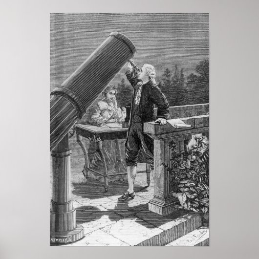 William Herschel entdeckt den Planeten Uranus Poster (Vorne)