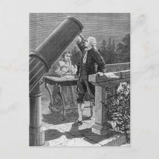William Herschel entdeckt den Planeten Uranus Postkarte (Vorderseite)