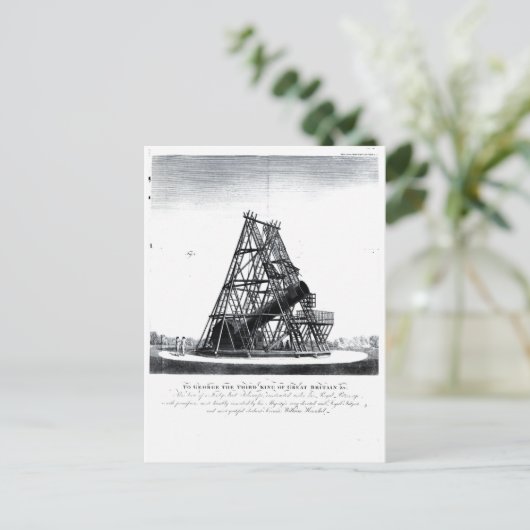 William Herschels Vierzigfußfernrohr Postkarte (Stehend Vorderseite)