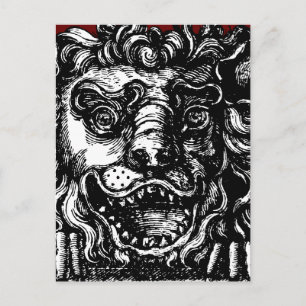 William Hogarths Löwenkopf-Button's Tavern Postkarte