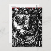 William Hogarths Löwenkopf Taverne Postkarte (Vorne/Hinten)