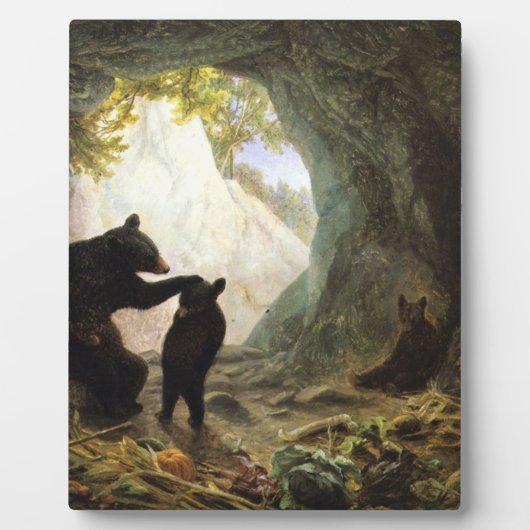 William Holbrook Bart Bear and Cubs 1864 Fotoplatte (Vorderseite)
