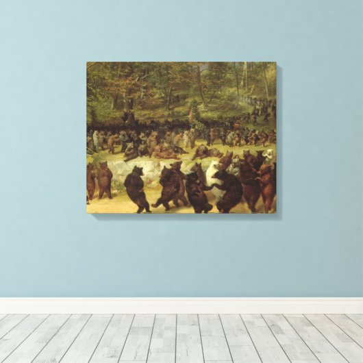 William Holbrook Bart - Der Bärentanz Leinwanddruck (Insitu (Holzboden))