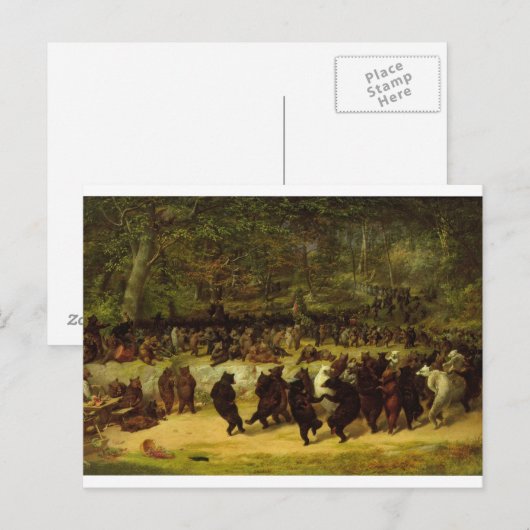 William Holbrook Bart - Der Bärentanz Postkarte (Vorne/Hinten)