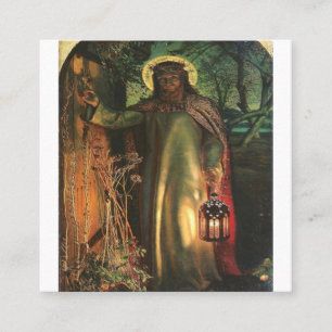 William Holman Hunt Das Licht der Welt Quadratische Visitenkarte