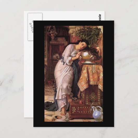 William Holman Hunt Isabella und der Pot of Basil Postkarte (Vorne/Hinten)