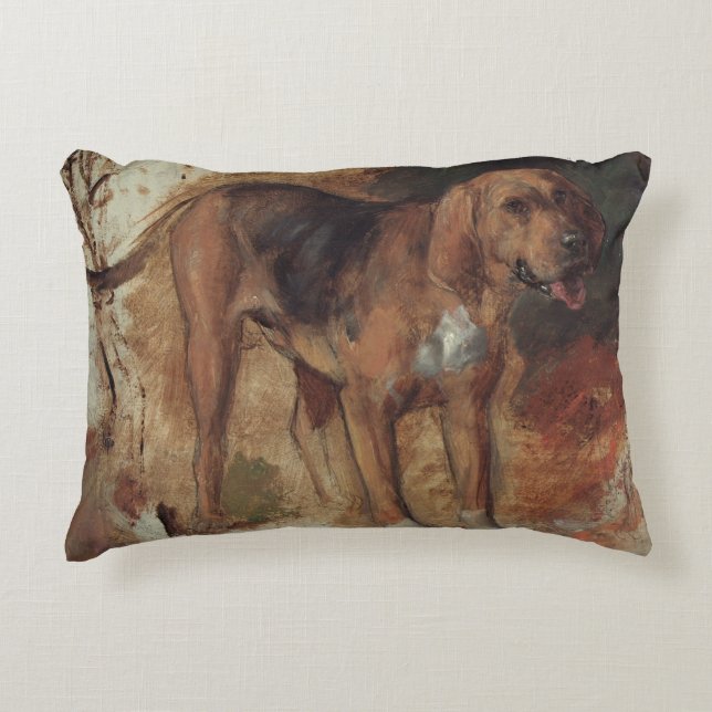 William Holman Hunt - Study of a Bloodhound Dekokissen (Vorderseite)