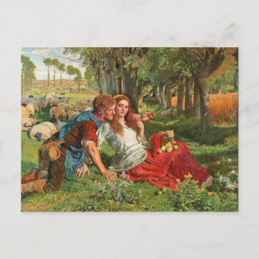 William Holman Hunt, The Hireling Shepherd, Lovers Postkarte (Vorderseite)