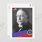 William Howard Taft Baseball Card Postkarte (Vorne/Hinten)