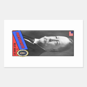 William Howard Taft Baseball Card Rechteckiger Aufkleber