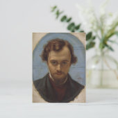 William Hunt - Portrait von Dante Gabriel Rossetti Postkarte (Stehend Vorderseite)