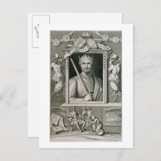 William I. der Eroberer (1027-87) König von Englan Postkarte (Vorne/Hinten)
