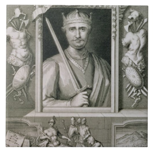 William I der Eroberer-(1027-87) König von England Fliese (Vorderseite)