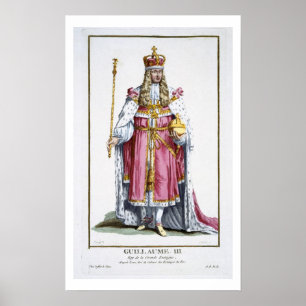 William III (1650-1702) von Orange, 1780 (gefärbt Poster