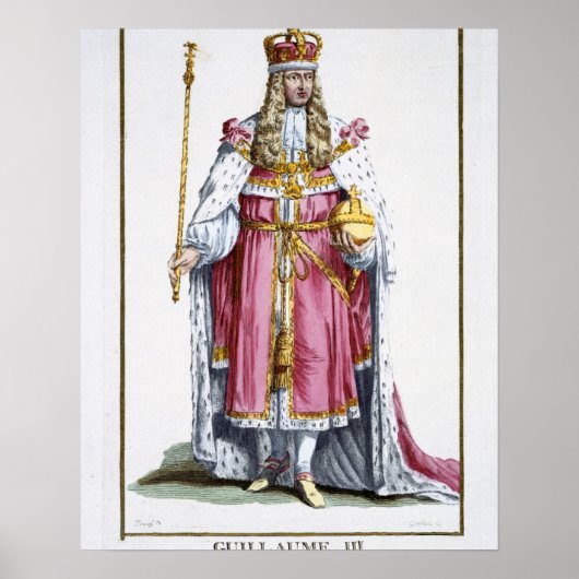 William III (1650-1702) von Orange, 1780 (gefärbt) Poster (Vorne)