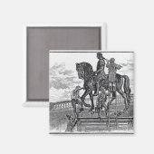 William-III-Statue wird schwarz gestrichen, Dublin Magnet (Vorderseite/Rückseite)