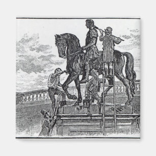 William-III-Statue wird schwarz gestrichen, Dublin Magnet