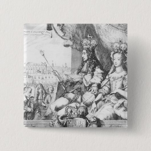 William III und Mary II Button (Vorderseite)